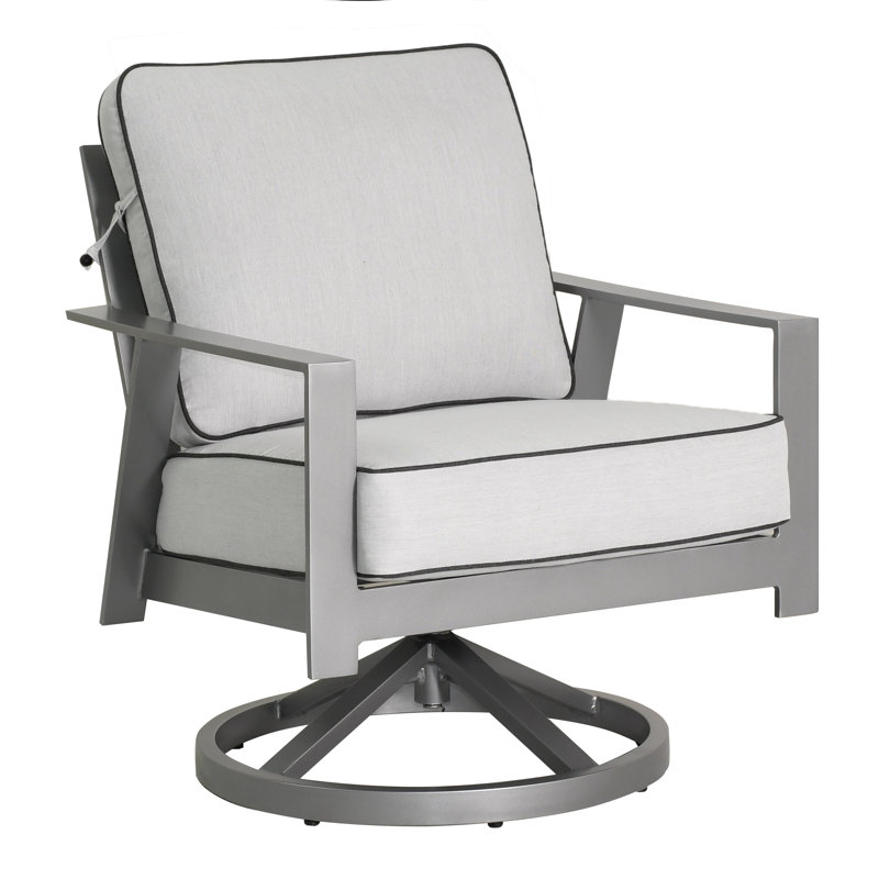 Fauteuil oscillant pivotant avec coussins Trento