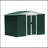 8X6 Feet Outdoor Storage Garden Shed Apex Roof Green With Aluminum Alloy Frame And Sliding Door-119458105-119458101