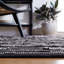 Tapis noir / multicolore en coton tissé à plat à la main Fales-1043806178