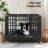 Heavy Duty Indestructible Dog Crate, Steel Escape Proof Dog Cage Kennel for High Anxiety Dogs, with Lockable Wheels and Removable Tray, for Medium Large Dogs-1503604722-1503604723