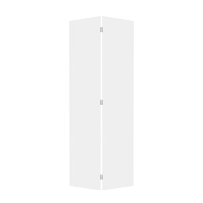 18 po X 84 po Porte pliante en vinyle blanc uni avec trousse de quincaillerie