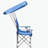 Kamp-Rite Portable Folding Quad Camp Chair w/ Shade Canopy & 2 Cupholders, Blue