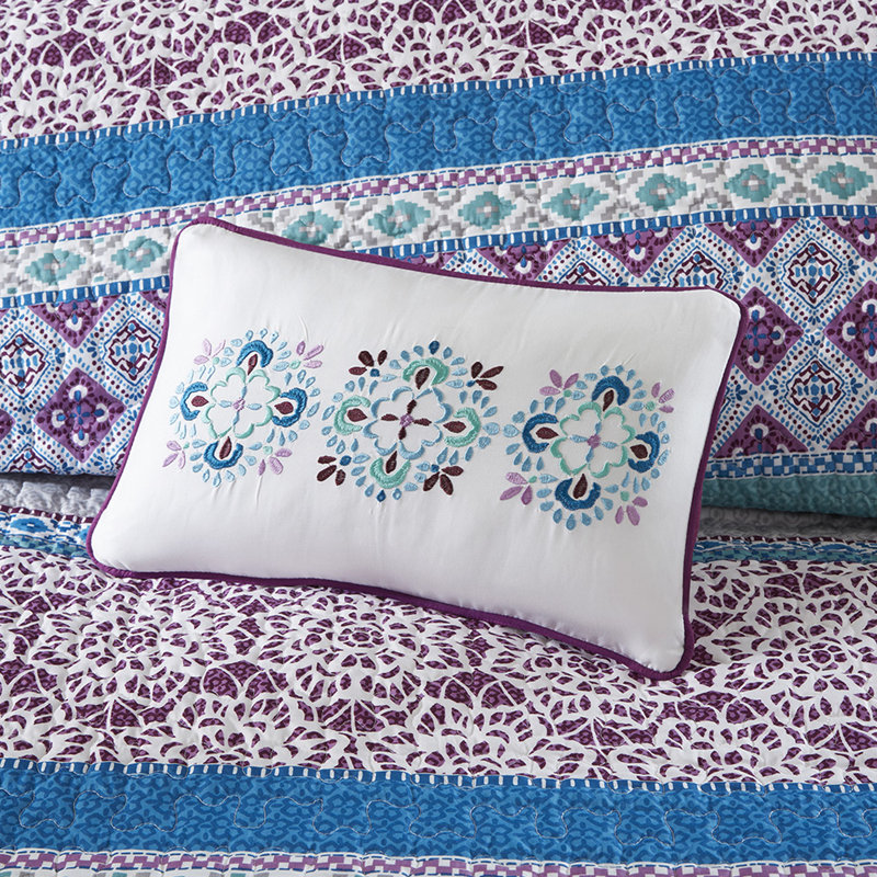 Courtepointe mauve simple / simple TG Global Inspired - et revers uni confortable avec coussins