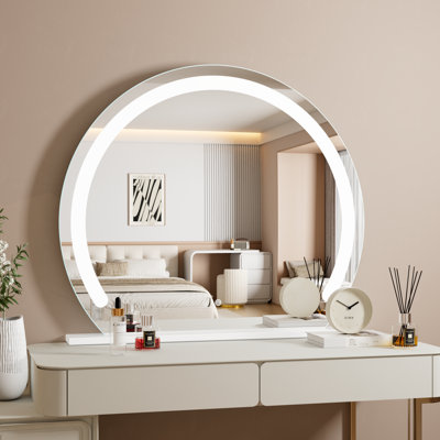 Miroir de maquillage lumineux, miroir de coiffeuse avec lumières Hollywood