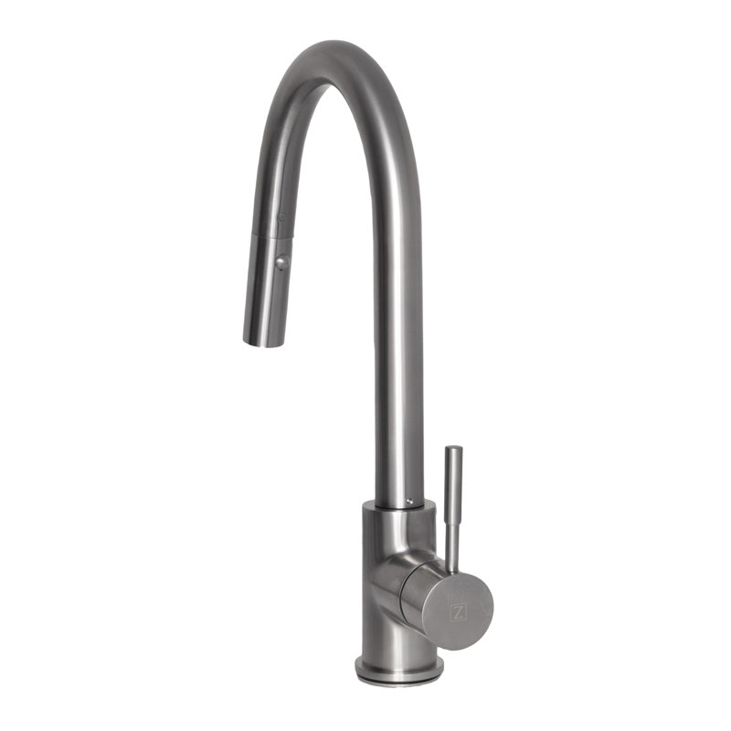 Arthur Single Handle Kitchen Faucet with Side Spray and Accessories, Brushed Nickel