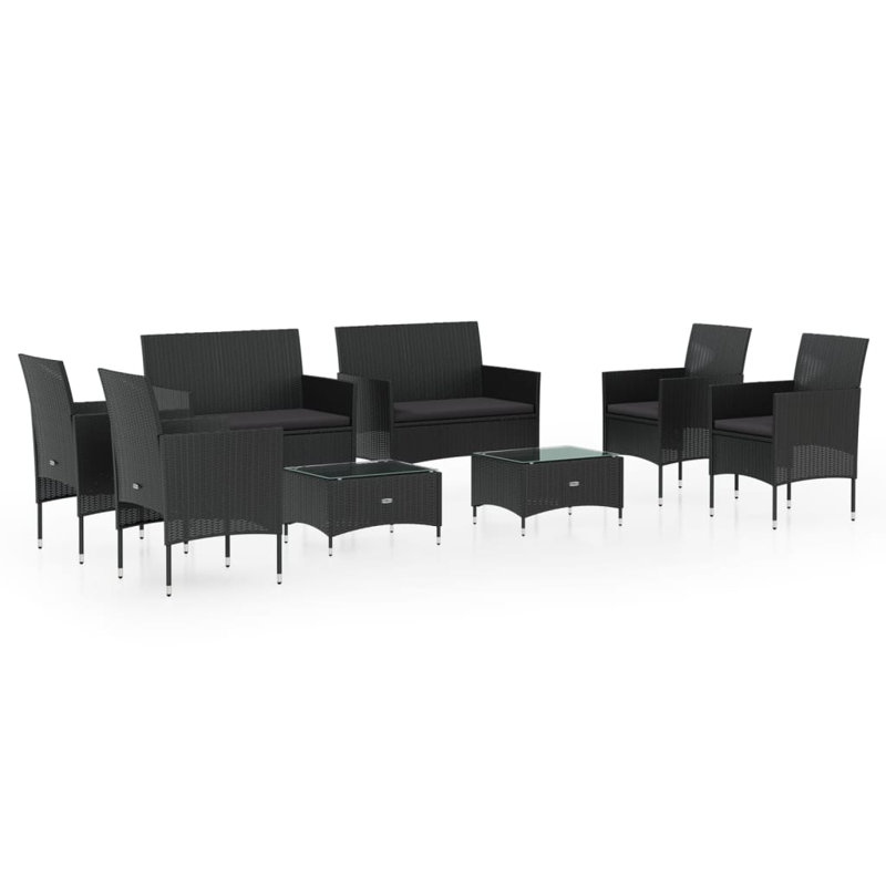 Lounge Sofa Seating Group, Black, Black