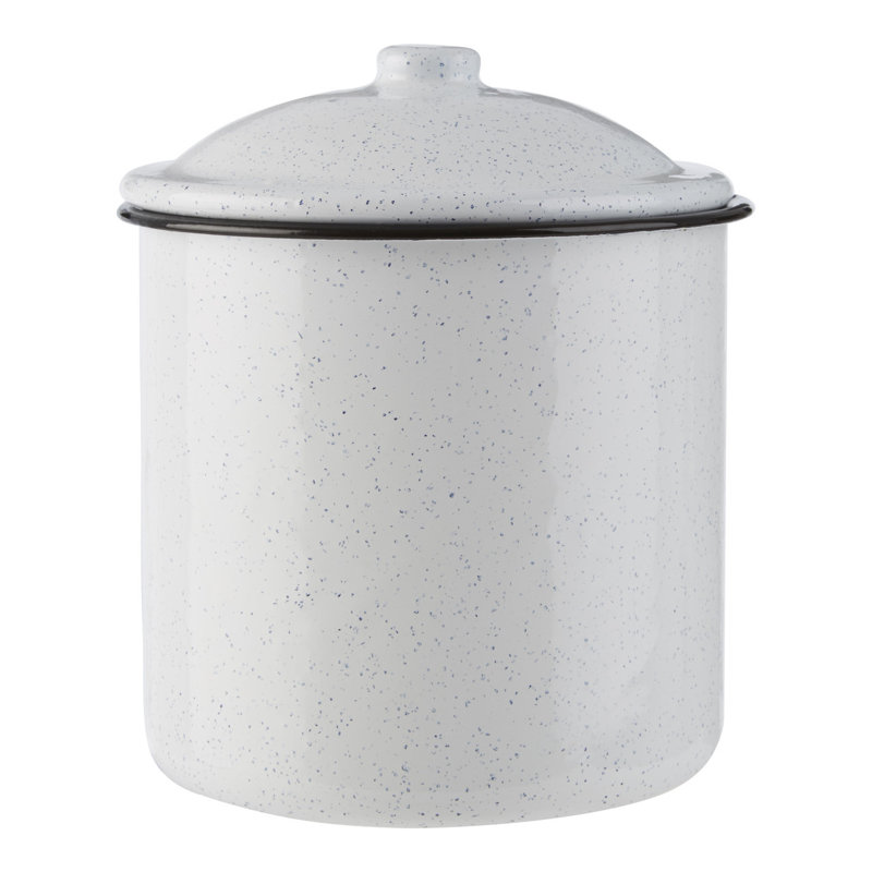 Kitchen Canisters & Storage Jars, 14cm H x 13cm W x 13cm D, White/Black