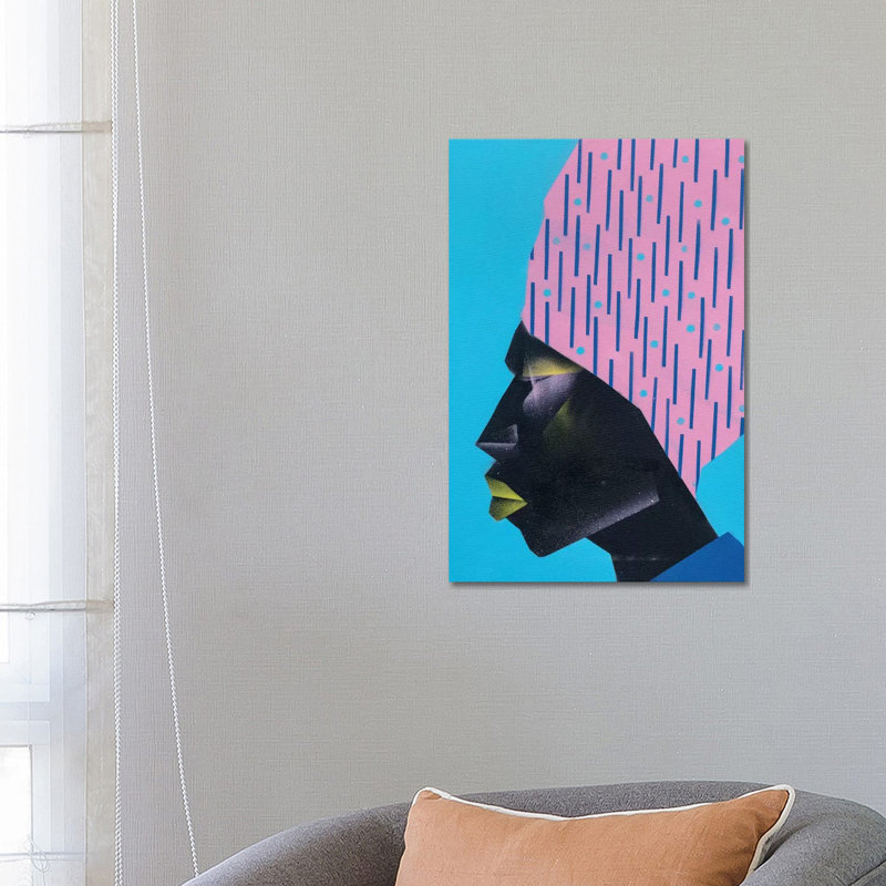 Pink Turban by VCalvento - Print on Canvas, Wrapped Canvas, 66.04 cm H x 45.72 cm W x 1.91 cm D