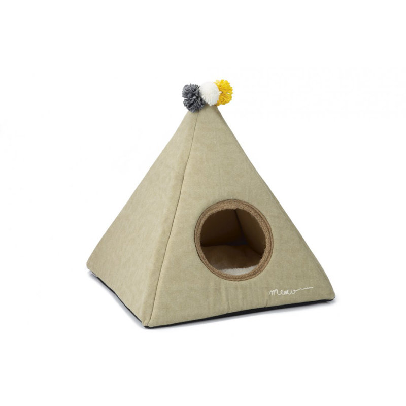 Crowborough Textile Tent Pet Bed, Beige
