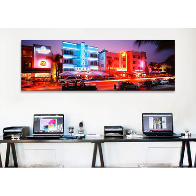 " Buildings Lit Up At Night South Beach, Miami Beach, Florida, USA " by Panoramic Images