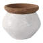 Pot de fleurs d'intérieur en terre cuite à motif texturé d'intérieur et de jardin - 7 po blanc et brun clair