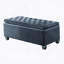 Banc en tissu gris avec rangement