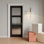 Porte à deux battants en verre givré noir de 28 po x H 80 po H 3 po pour porte de chambre à coucher
