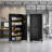 72" Heavy Duty Black Metal Storage Cabinet with Wheels – Lockable Steel Tool Locker with Pegboard, 4 Adjustable Shelves & Magnetic Lock for Garage, Home or Office