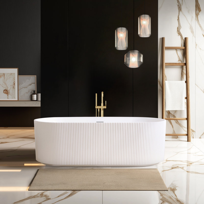 Baignoire de trempage autoportante en acrylique 66,9 po. X 31,5 po. Linyi