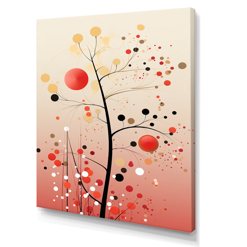 «Pink Boho Blooming Branch» sur toile, H 44 po x l 34 po x P 1,5 po, Toile tendue