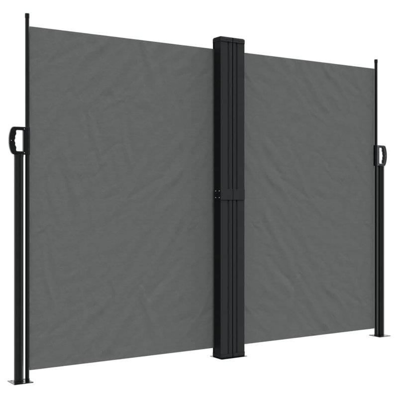 Dakota Fields Retractable Side Awning, Anthracite, 180cm H x 1000cm W