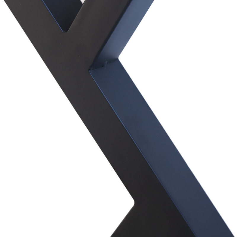 Curtsinger Modern Wrought Iron Triangle Table Legs, 28" H x 5.7" W x 5.5" D