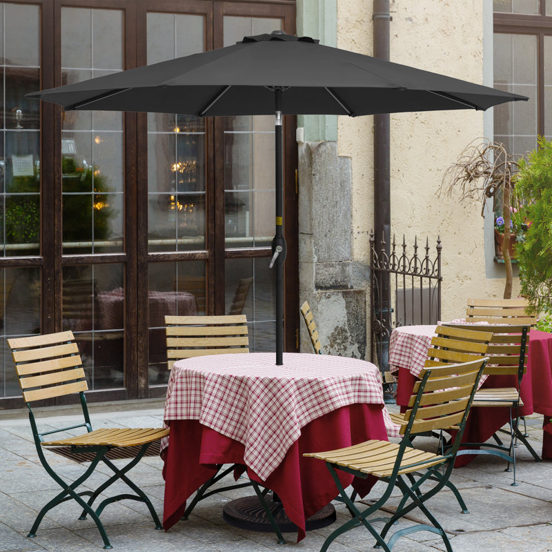 Parasol de marché de 108 po Kanila, Noir