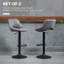 Ensemble de 2 tabourets de bar, tabourets de bar pivotants à hauteur réglable, base ronde en métal lourd et repose-pieds