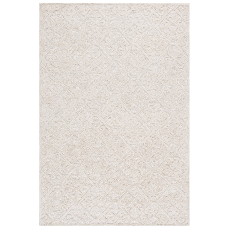 Tapis géométrique en laine tissé à la main Harvest 117, Rectangulaire 8 pi x 10 pi