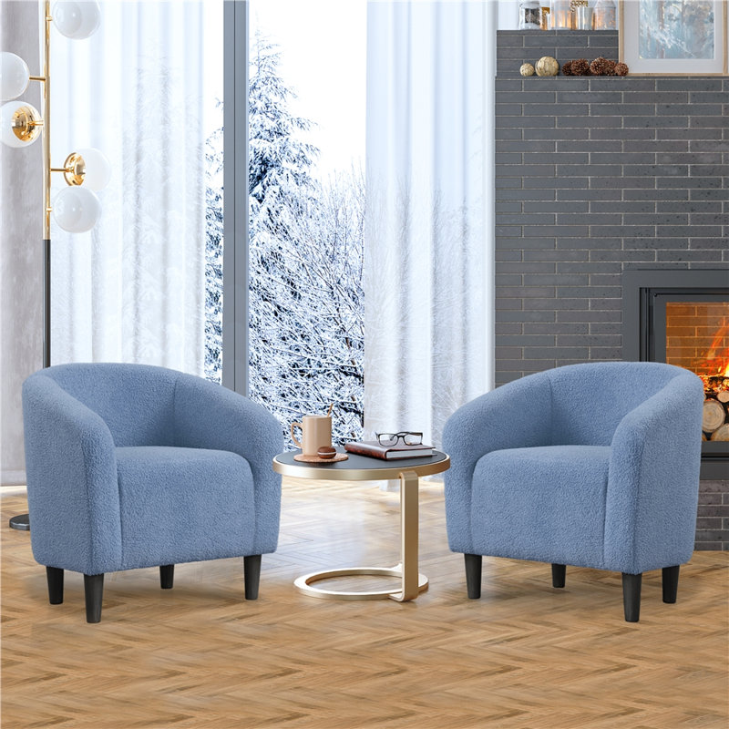 Fauteuil demi-tonneau 25,5 po, Bleu