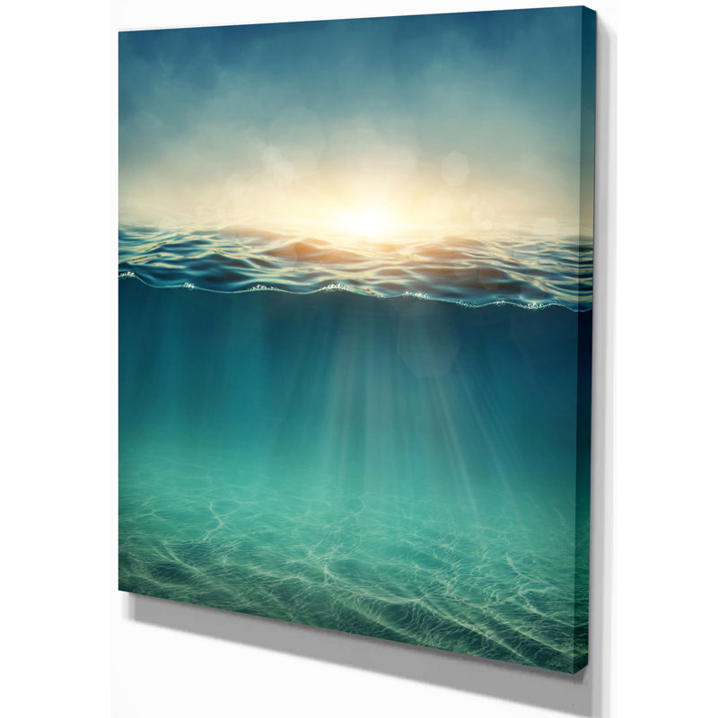 Corwin Abstract Underwater - Reproduction de photo sur toile tendue, H 20 po x l 12 po x P 1po