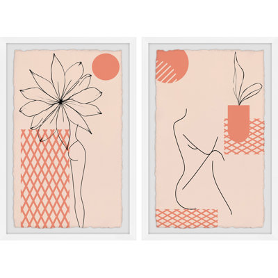 Bare And Sun-Kissed by Marmont Hill - 2 Piece Single Picture Frame Painting Set