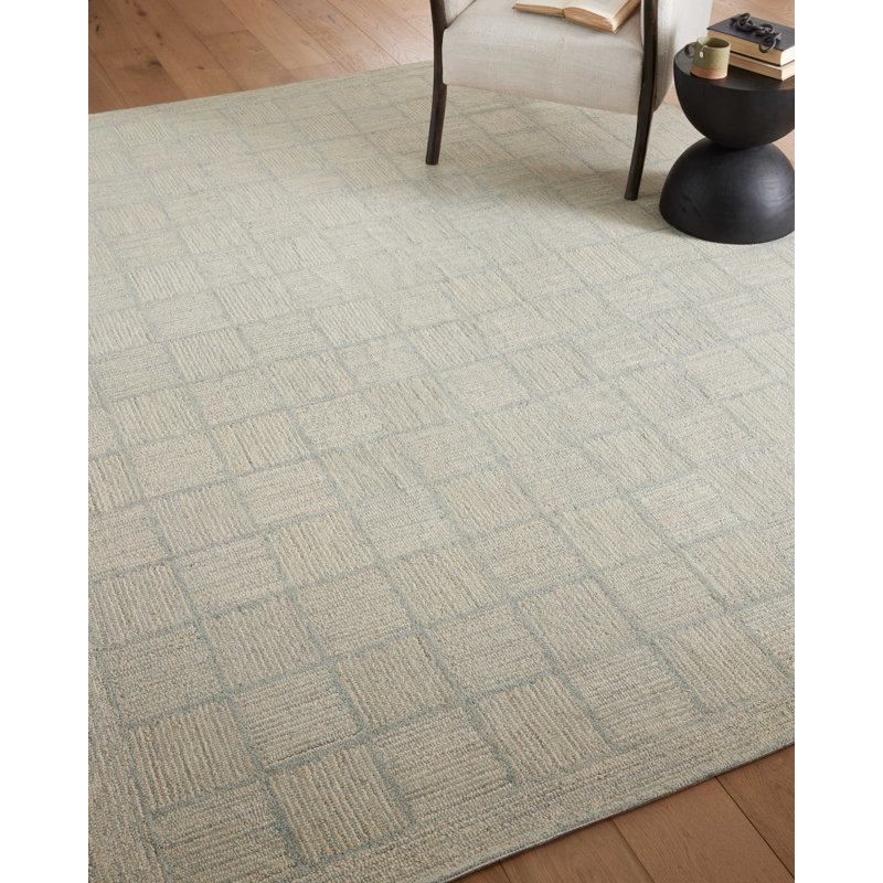 Chris Loves Julia x Loloi Francis Collection FRA-03 Silver / Sky, Contemporary  Area Rug, Square 18" 