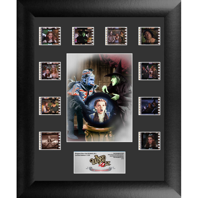« mini photomontage », filmcell présentation rétro encadrée Wizard of Oz 75th Anniversary