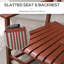 Chaise berçante en bois massif Drayvon