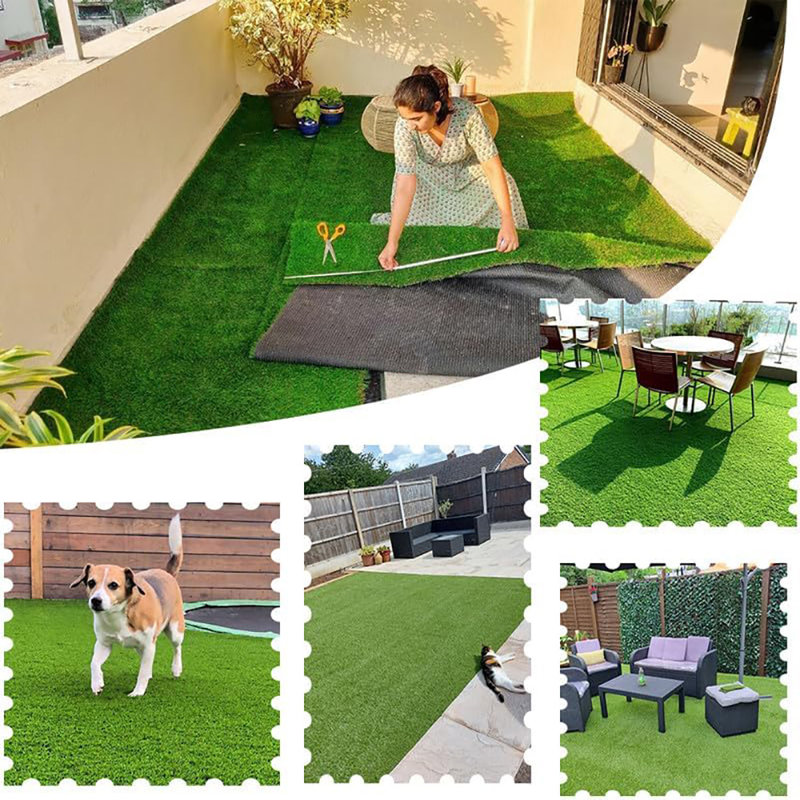 Tapis de gazon artificiel et dimensions personnalisées pour l'intérieur et l'extérieur, 3FTx19FT