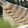 Vivere Authentic Brazilian Cotton Hammock | 450 Lb Capacity, Hand-Crocheted Fringe, Antique Style