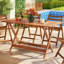 Table de salle à manger 54,5 po x 27,5 po avec trou de parasol 2 po pour balcon