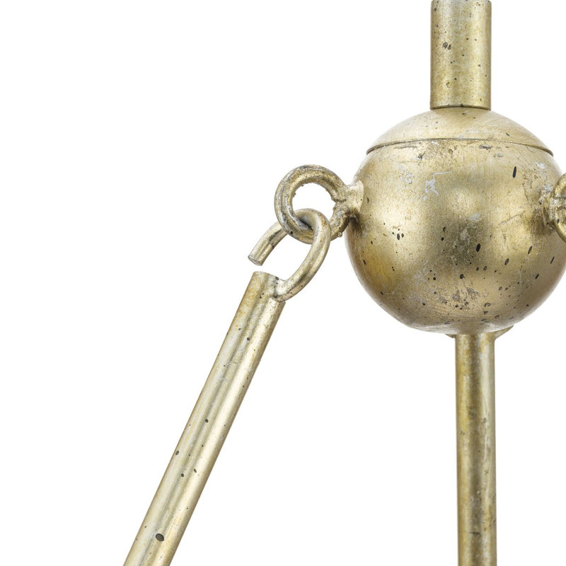 Laurel 6 - Light Dimmable Empire Chandelier, Gilded Silver