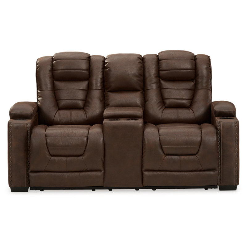Causeuse inclinable électrique avec console