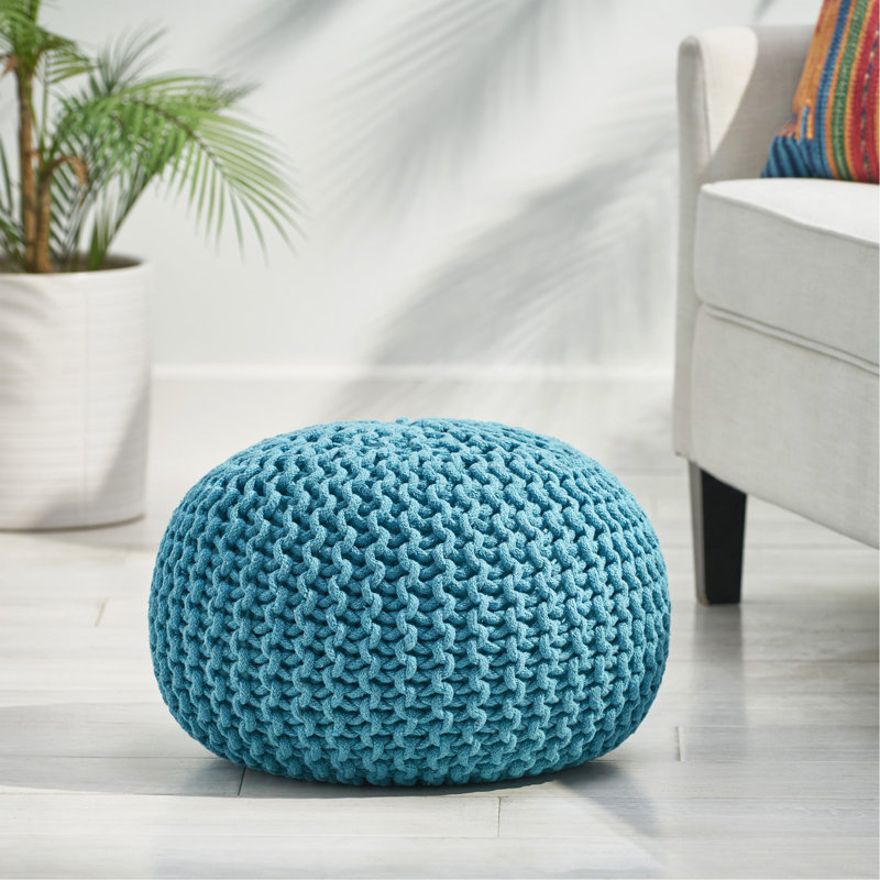Pouf rond, Bleu