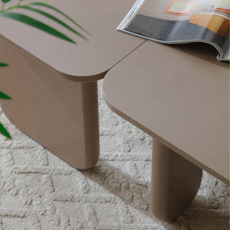 Table basse en L 35,43 po - Cocktail / Table d'appoint, peu encombrante - Kaki