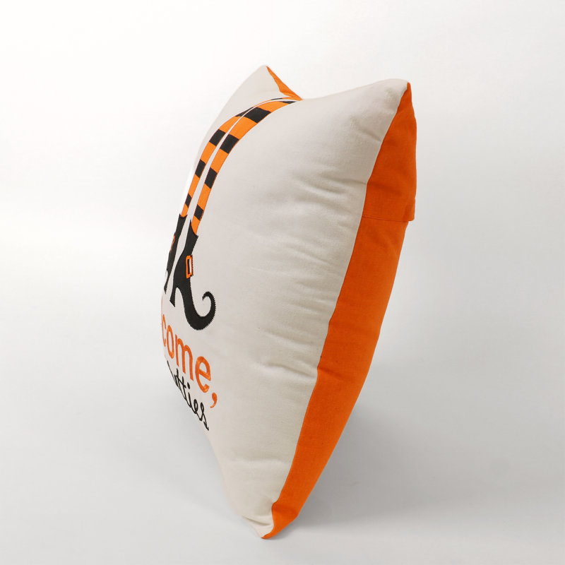 Welcome Pretties Halloween Feathers Square Throw