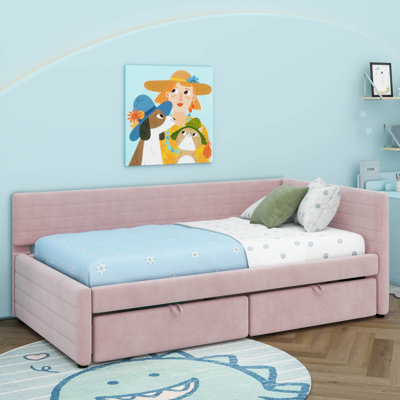 Upholstered Daybed Featuring An Underbed Trundle