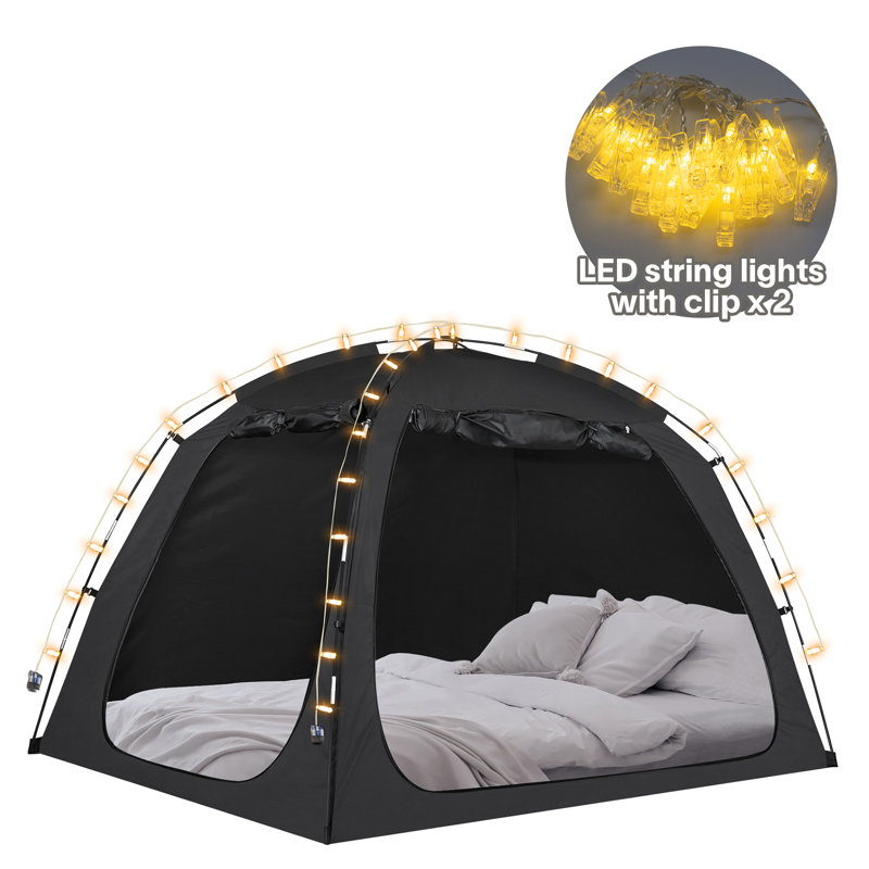 Alvantor Twin Bed Canopy Tent with LED Light Strips
