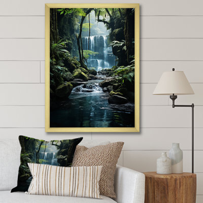 «Waterfall Hidden Oasis I», art mural sur toile