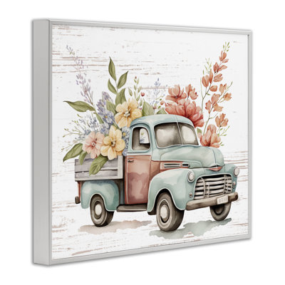 Art de giclée encadrée par camion