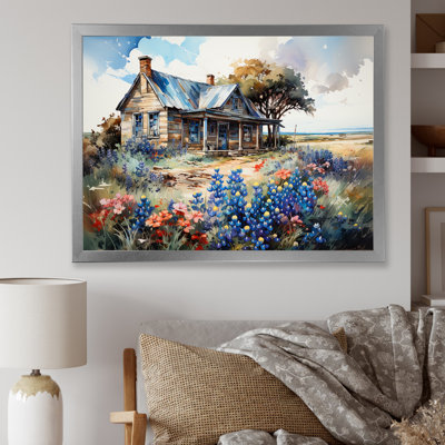 «Blue Bonnets Farm Charm» sur toile