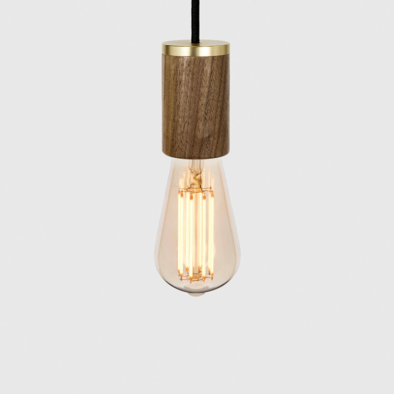 Luminaire suspendu cage en écureuil en chêne, Noyer