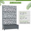 Boîte à fleurs en fer avec treillis 72 x 47 po Grid