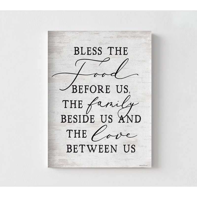 «Bless The Food devant nous», décoration de salle à manger, décoration de table de petit déjeuner, art mural très grand de cuisine chrétienne, décoration de maison bénie