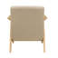 Chaise d'appoint brune avec structure en bois massif et assise rembourrée-124603519