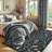 Insect and Plant Vertical Striped Textured Washable Area Rug - Nature-Inspired Carpet for Living Room, Bedroom, or Office-127939395