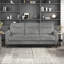 Canapé à 3 places de style moderne avec revêtement en chenille gris et ressorts ensachés confortables 1 pièce